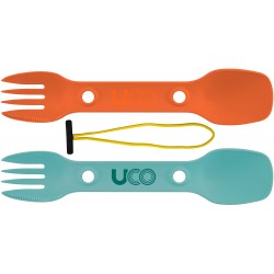 Uco Utility Spork 2pk With Cord Teal+ - Bestik