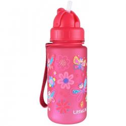 Littlelife Water Bottle, Butterflies, 400ml - Drikkeflaske