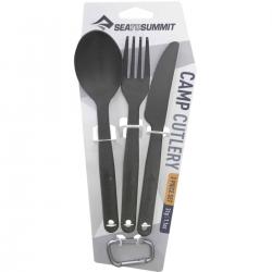 Camp Cutlery Set - 3pc - Charcoal - Sea to summit